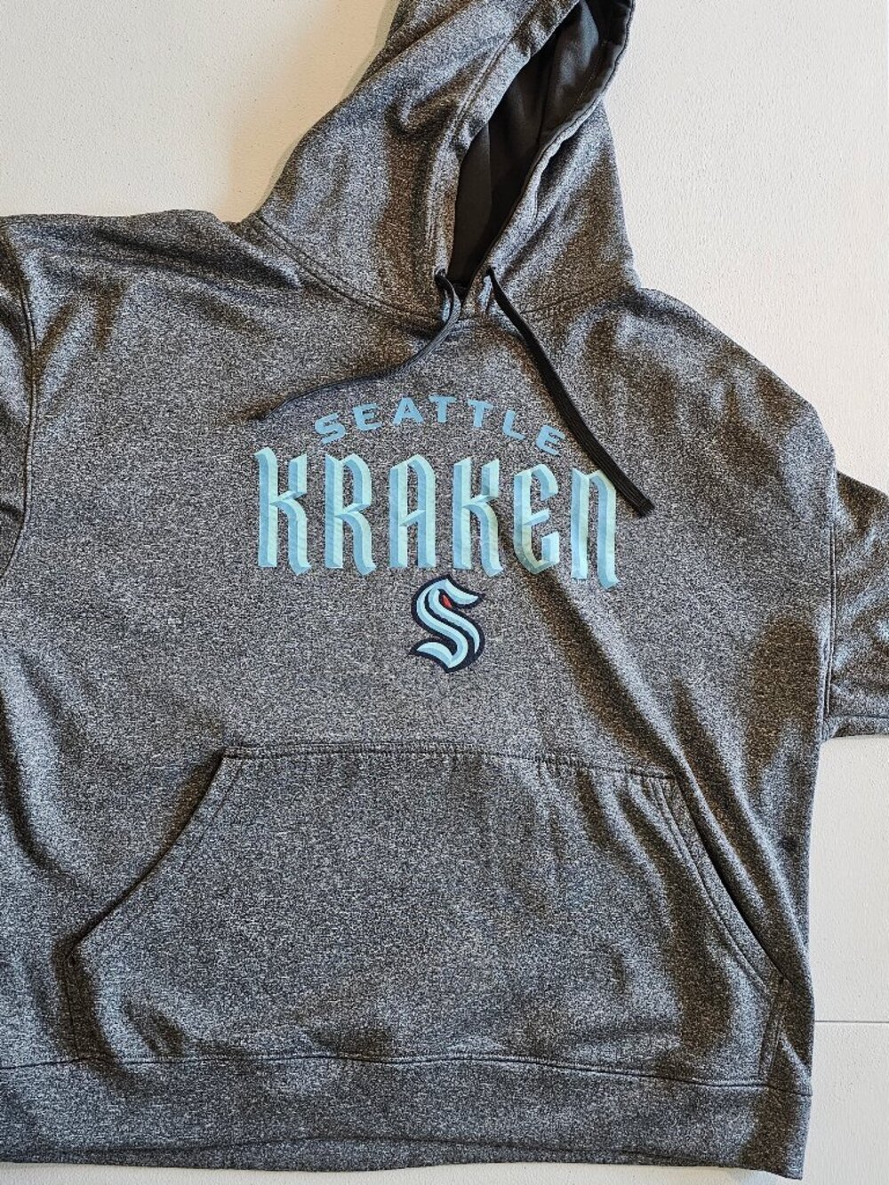 Seattle Kraken Hoodie Men XXL 2XL Gray Heathered Champion Pullover Pockets NHL